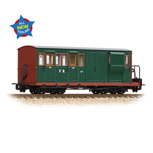 Load image into Gallery viewer, Ffestiniog Railway Brake Third No. 10 FR Green with Red Ends - Bachmann -394-080 - Scale OO9