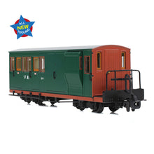 Load image into Gallery viewer, Ffestiniog Railway Brake Third No. 10 FR Green with Red Ends - Bachmann -394-080 - Scale OO9