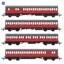 Load image into Gallery viewer, LBSCR 54ft 'Isle of Wight' 4-Coach Pack BR Crimson