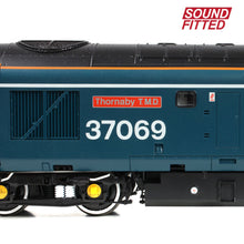 Load image into Gallery viewer, Class 37/0 Split Headcode 37069 'Thornaby TMD' BR Blue (White Stripe) - Bachmann -35-312SF - Scale OO