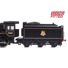 Load image into Gallery viewer, BR Standard 5MT with BR1B Tender 73100 BR Lined Black (Early Emblem) - Bachmann -372-727BSF - Scale N