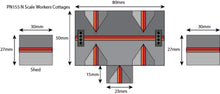 Load image into Gallery viewer, Workers Cottages - N Gauge - PN155 by Metcalfe
