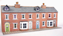 Load image into Gallery viewer, PN174 N Scale Low Relief Red Brick Terraced House Fronts790