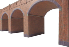 Load image into Gallery viewer, Double Track Red Brick Viaduct - OO Gauge - PO240 by Metcalfe