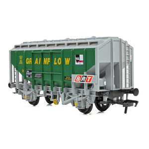 35 Ton PAA Bulk Grain Wagon 'Grainflow' Green & Grey - Bachmann -33-132A - Scale OO
