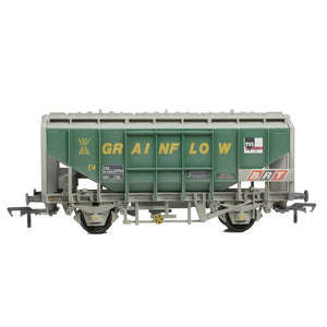 35 Ton PAA Bulk Grain Wagon 'Grainflow' Green & Grey WEATHERED - Bachmann -33-132B - Scale OO
