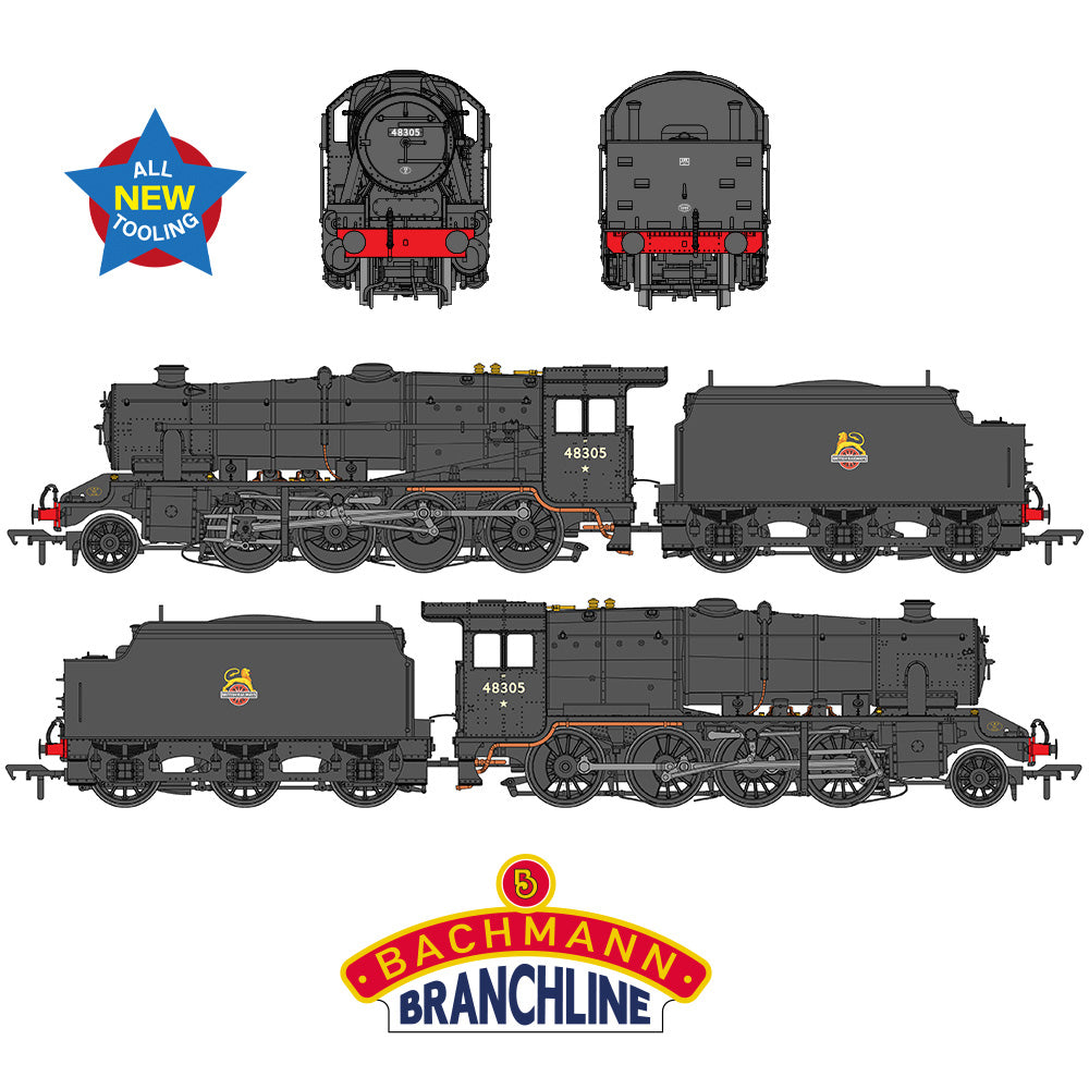 LMS 8F with Welded Tender 48305 BR Black (Early Emblem)