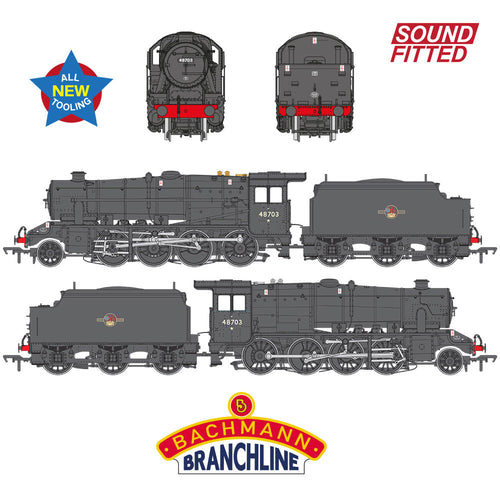 LMS 8F with Welded Tender 48703 BR Black (Late Crest) SOUND FITTED