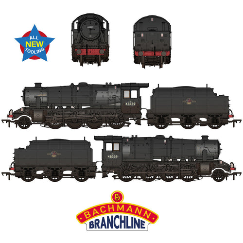 LMS 8F with Riveted Tender 48339 BR Black (Late Crest) WEATHERED