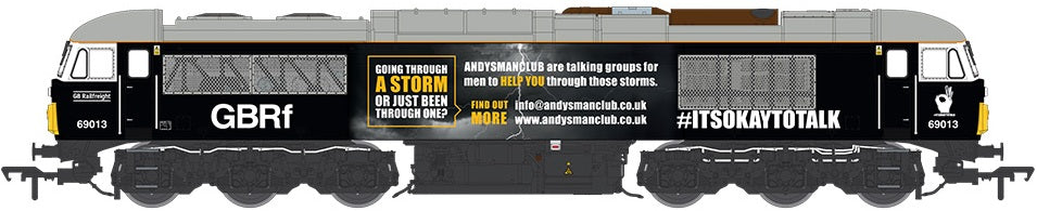 Class 69 69013 Andy's Man Club GBRf Black SOUND FITTED - Bachmann -35-782SF - Scale OO
