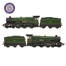 Load image into Gallery viewer, GWR 4073 &#39;Castle&#39; 4082 &#39;Windsor Castle&#39; GWR Lined Green (Shirtbutton) - Bachmann -372-035 - Scale N
