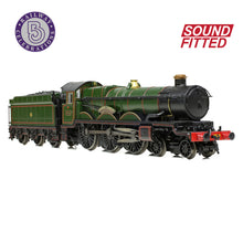 Load image into Gallery viewer, GWR 4073 &#39;Castle&#39; 4082 &#39;Windsor Castle&#39; GWR Lined Green (Shirtbutton) SOUND FITTED - Bachmann -372-035SF - Scale N
