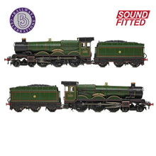 Load image into Gallery viewer, GWR 4073 &#39;Castle&#39; 4082 &#39;Windsor Castle&#39; GWR Lined Green (Shirtbutton) SOUND FITTED - Bachmann -372-035SF - Scale N
