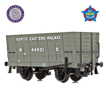 Load image into Gallery viewer, NER P7 Coal Hopper North Eastern Railway Grey (ND) - Bachmann -373-375 - Scale N
