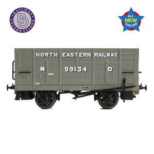 NER P7 Coal Hopper North Eastern Railway Grey (ND) - Bachmann -373-375A - Scale N