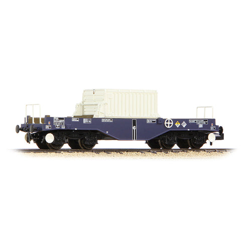 BR FNA Nuclear Flask Wagon with Flat Floor DRS Blue with Flask