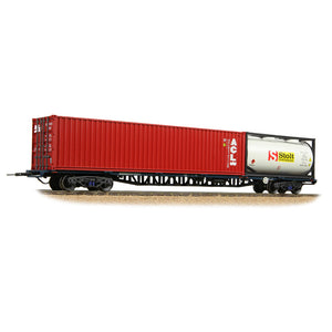 BR FFA Inner Flat BR Blue (TOPS), 40ft & Tank ISO Containers - Bachmann -38-628C - Scale OO