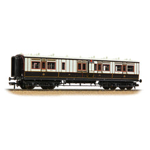 Load image into Gallery viewer, LNWR 50ft Arc Roof Brake Composite Corridor LNWR Dark Claret &amp; White - Bachmann -39-880 - Scale OO
