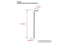 Load image into Gallery viewer, Sleeved Street Lamp Posts (x4) - Bachmann -44-592 - Scale 1:76 (OO/OO9)
