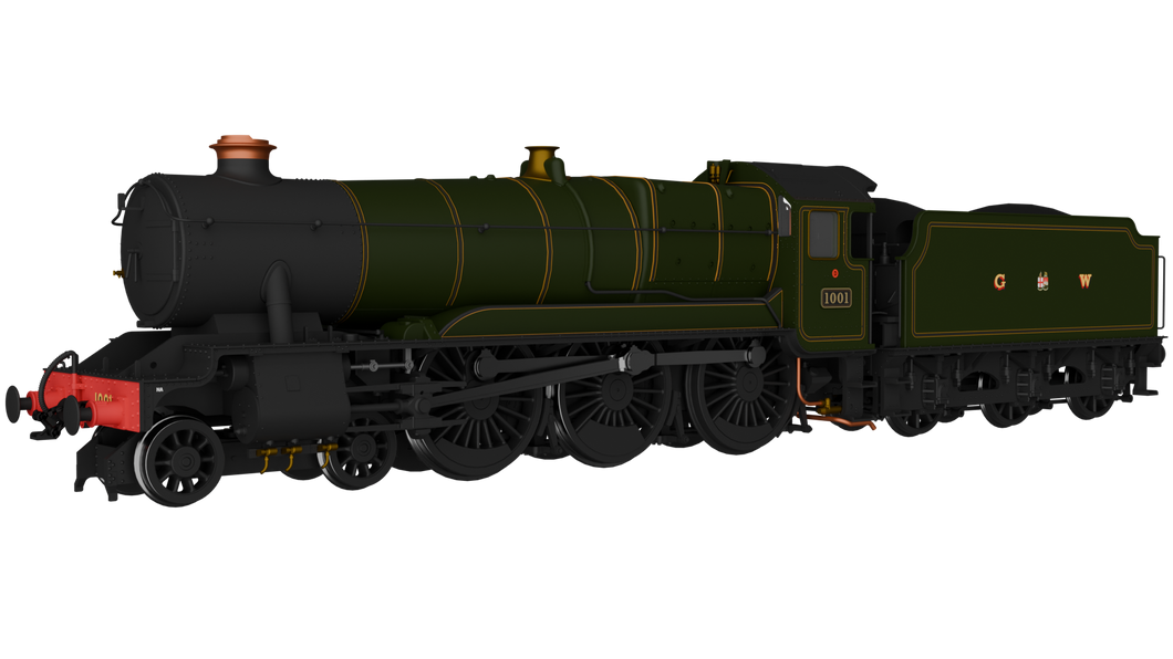 GWR County No.1001 G W Lined Green  - DCC SOUND - Rapido Trains - 954501