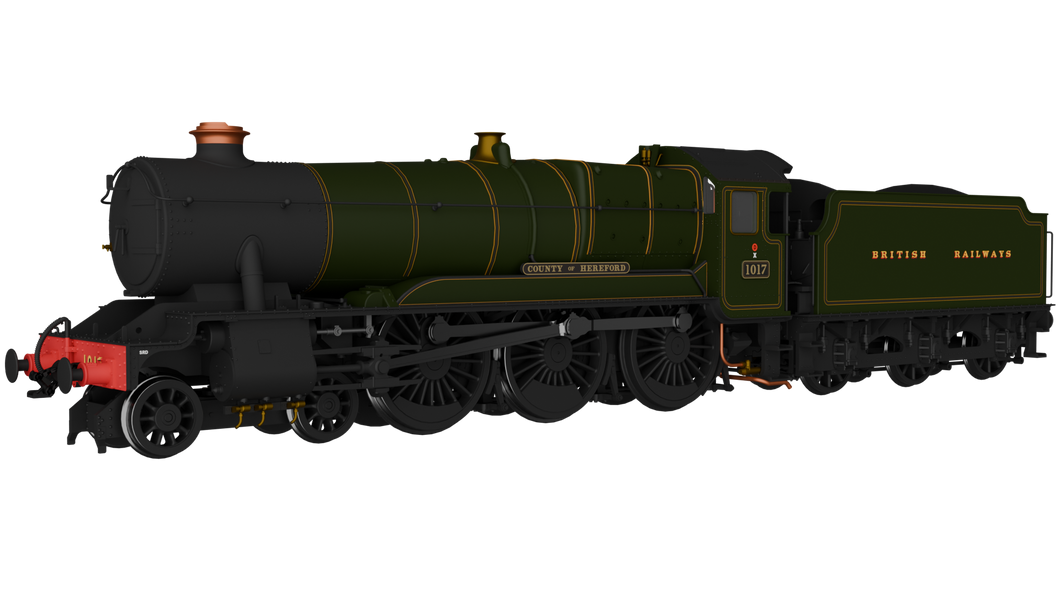 GWR County No.1017 'County of Hereford' BR (Egyptian) Lined Green - Rapido Trains - 954003