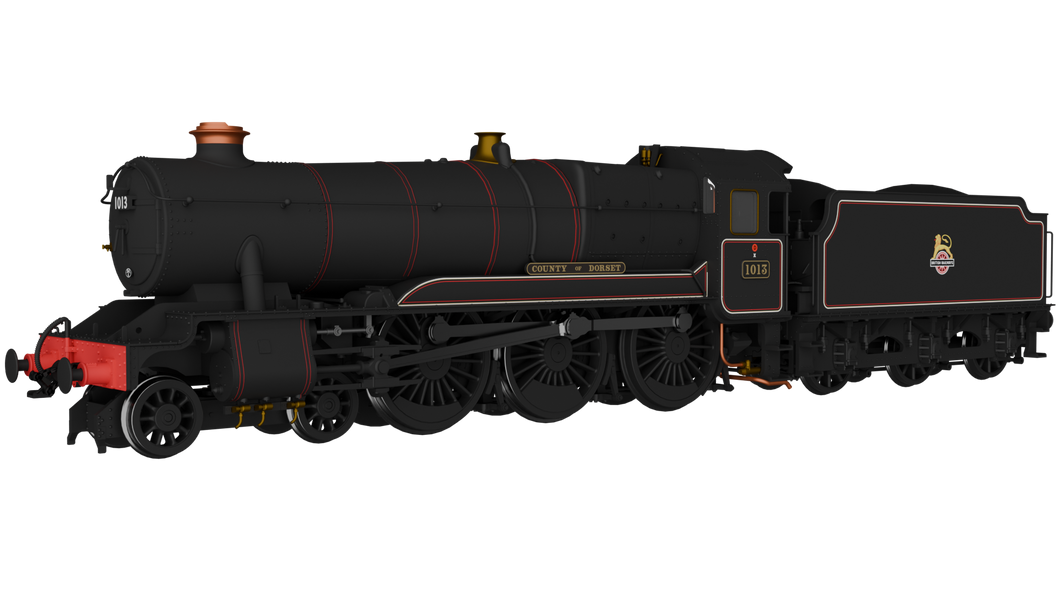 GWR County No.1013 'County of Dorset' BR Lined Black Early Crest - DCC SOUND - Rapido Trains - 954505