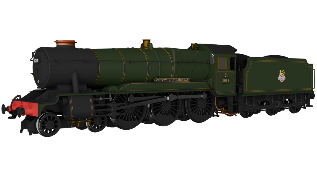 GWR County No.1014 'County of Glamorgan' BR Lined Green Early Crest - Rapido Trains - 954007