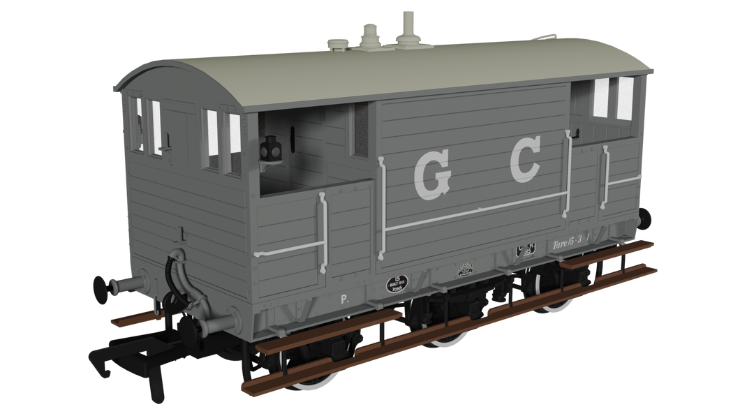 GCR 15T 6w Brake - GC Grey No.9515 - Rapido Trains - 975003