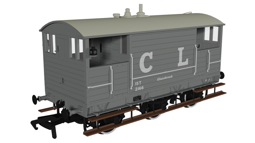 GCR 15T 6w Brake - CLC (Early) Grey No.2166 - Rapido Trains - 975004