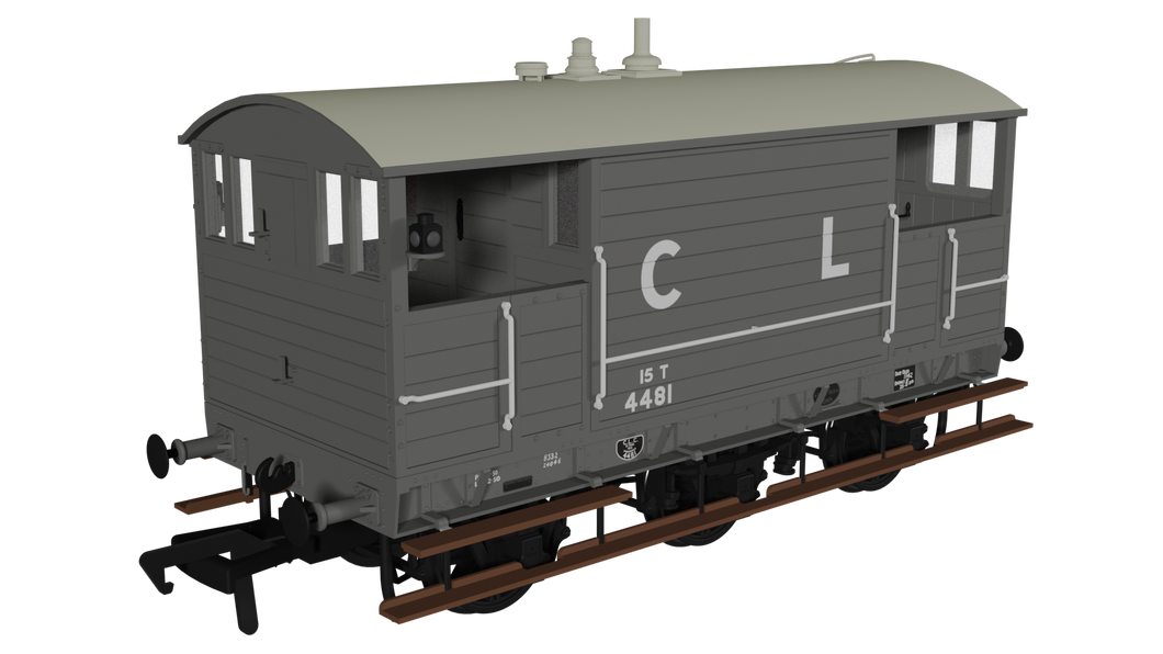 GCR 15T 6w Brake - CLC (Late) Grey No.4481 - Rapido Trains - 975005