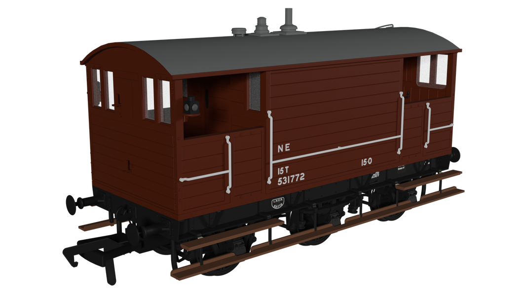 GCR 15T 6w Brake - LNER Bauxite post-1936 No.531772 - Rapido Trains - 975008