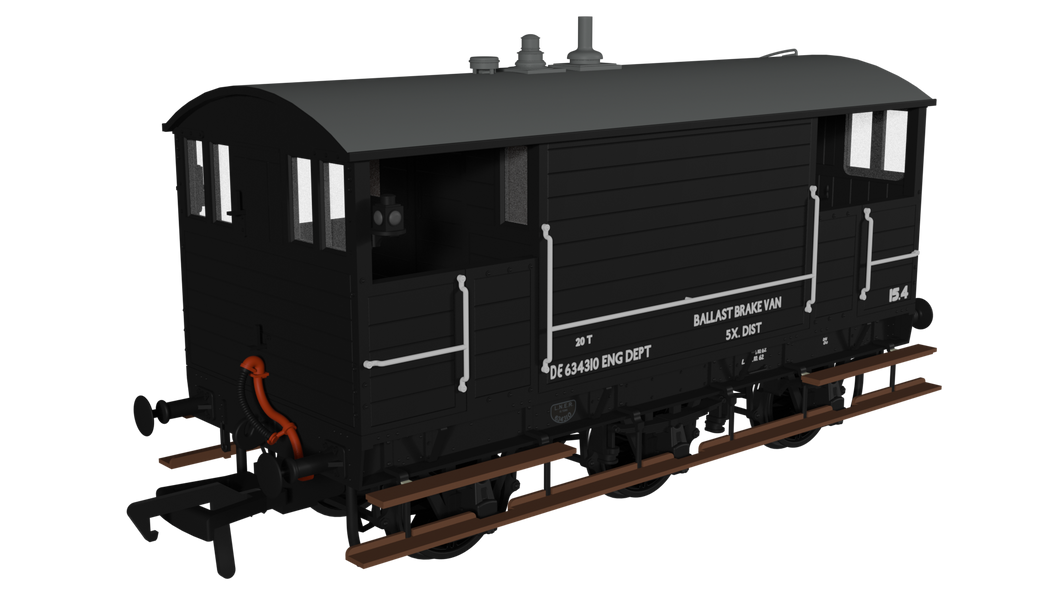 GCR 15T 6w Brake - BR Bauxite No.DE634310 - Rapido Trains - 975015