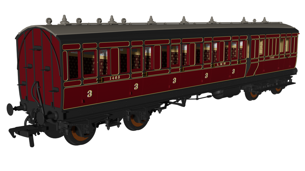 LMS Period 1 ‘Evolution’ Non-Corridor Brake Third No.1465 - Rapido Trains - 978156