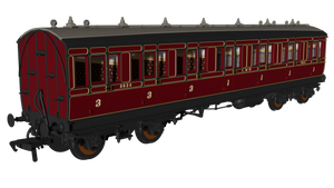 LMS Period 1 ‘Evolution’ Non-Corridor Composite No.3824 - Rapido Trains - 978158
