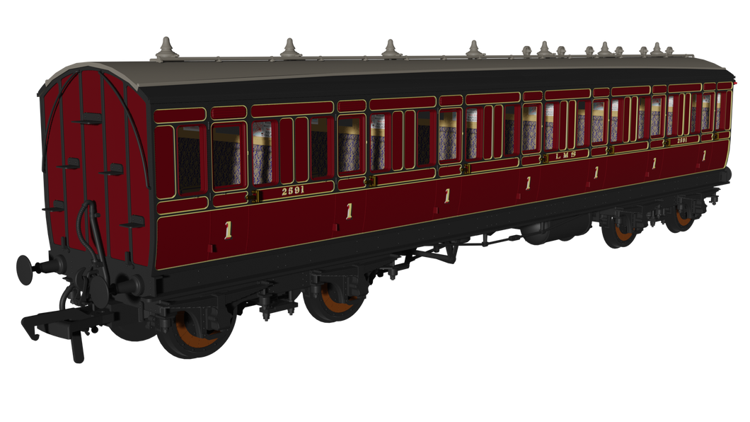 LMS Period 1 ‘Evolution’ Non-Corridor First No.2591 - Rapido Trains - 978159
