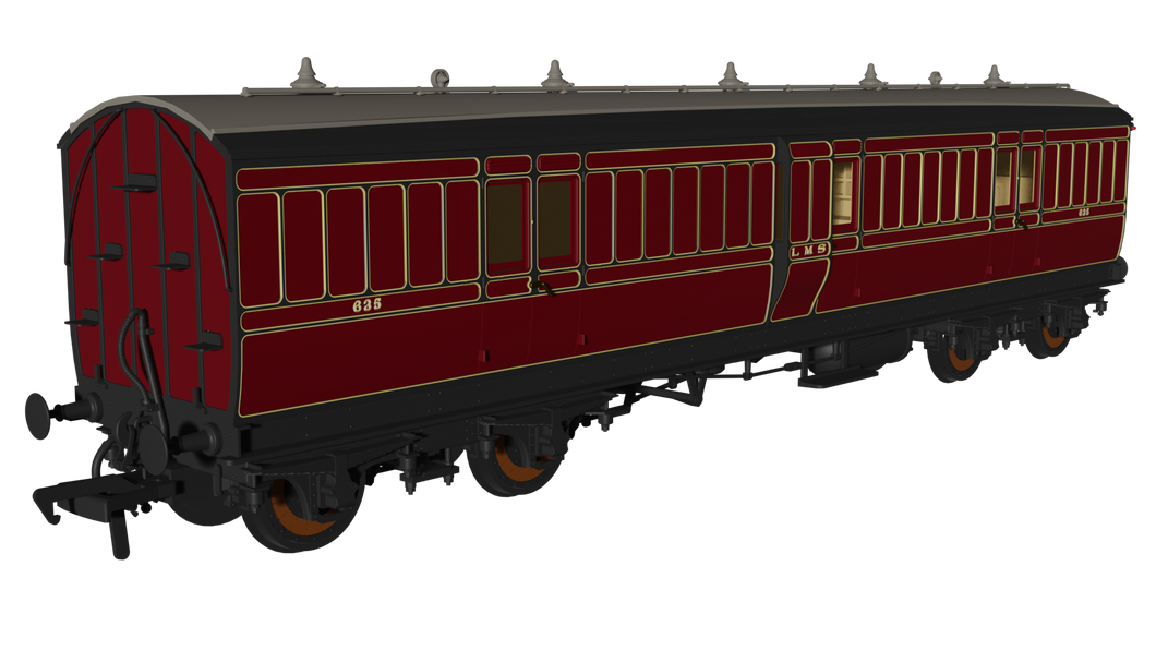 LMS Period 1 ‘Evolution’ Non-Corridor Full Brake No.635 - Rapido Trains - 978160