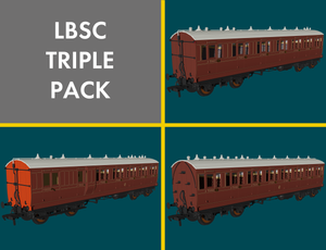 LBSC Mahogany 'Evolution' Non-Corridor Carriage Pack - Rapido Trains - 978201