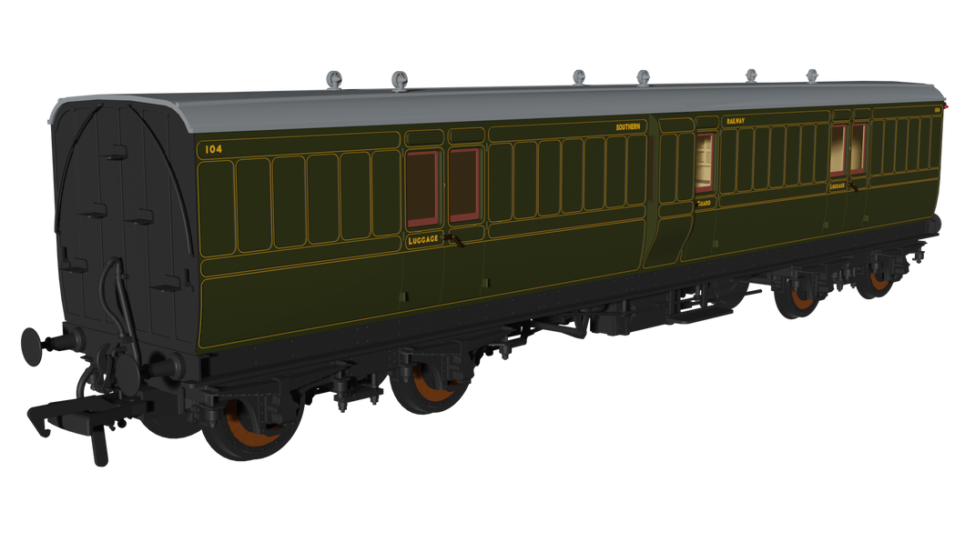 SR Olive 'Evolution' Non-Corridor Full Brake No.104 - Rapido Trains - 978218