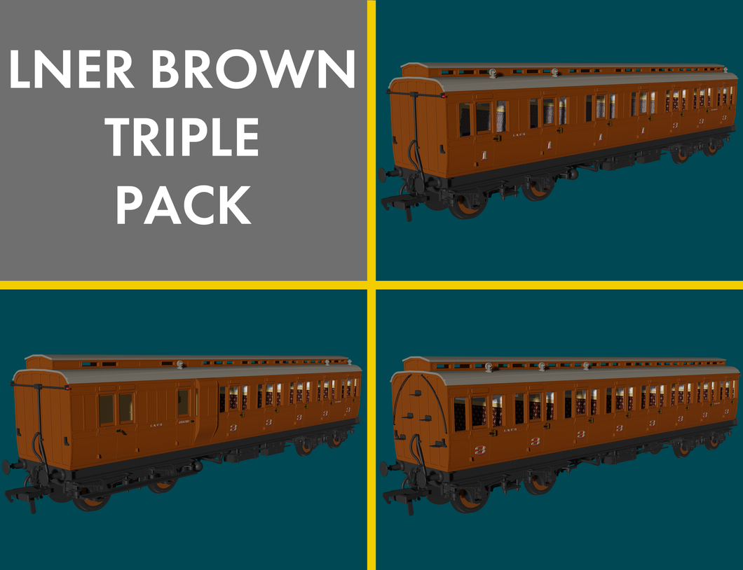 LNER 'Evolution' Non-Corridor Carriage Pack - Rapido Trains - 978219