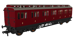 Generic Crimson 'Evolution' Non-Corridor Composite - Rapido Trains - 978244