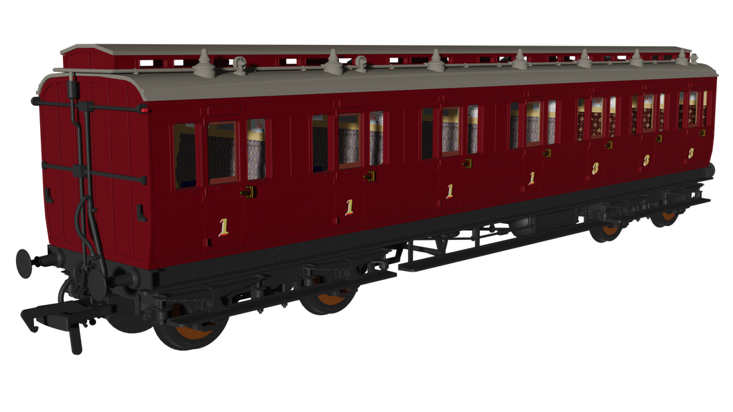 Generic Crimson 'Evolution' Non-Corridor Composite - Rapido Trains - 978244