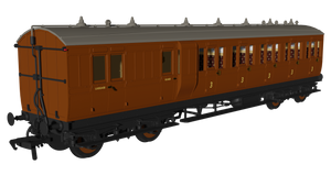 Generic Brown 'Evolution' Non-Corridor Carriage Brake Third - Rapido Trains - 978245