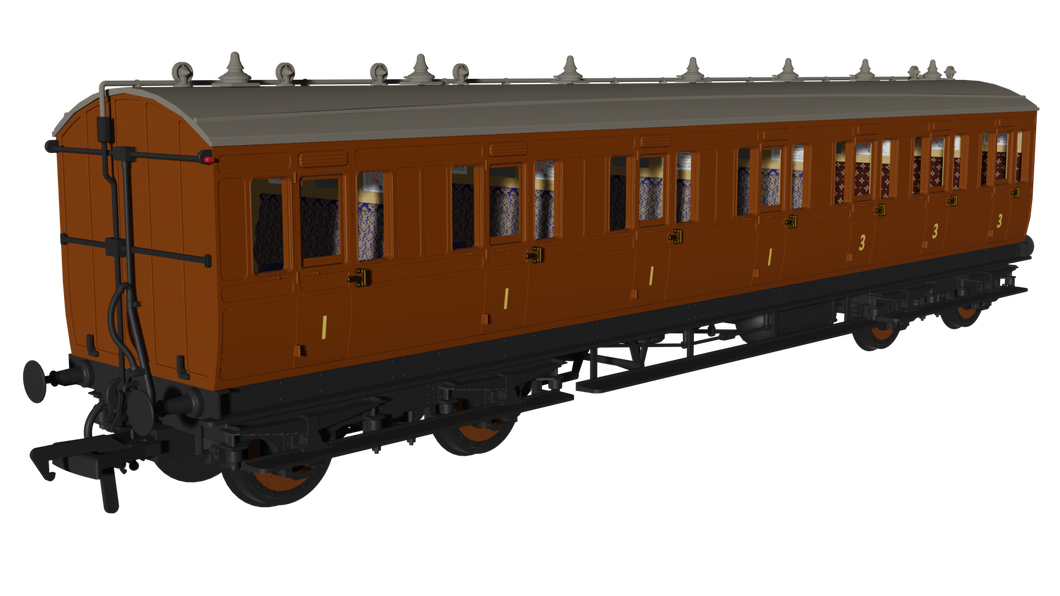 Generic Brown 'Evolution' Non-Corridor Composite - Rapido Trains - 978246