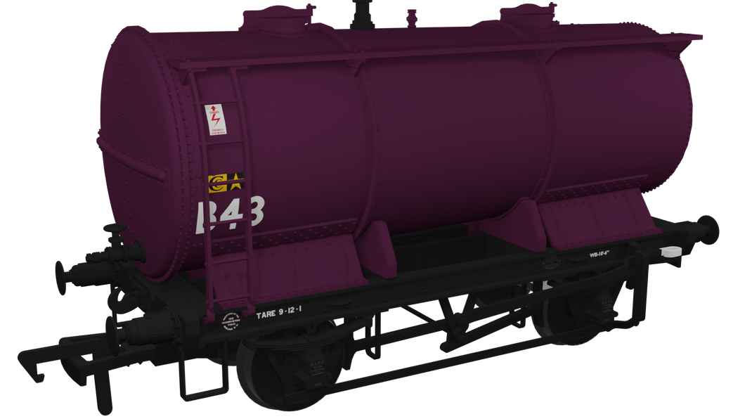 Ammonium Nitrate / Chemical Tank Wagon - Molasses Tank - BSC Unbranded No.B43 - Rapido Trains - 981011