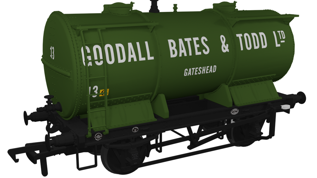 Ammonium Nitrate / Chemical Tank Wagon - Goodall, Bates & Todd No.13 - Rapido Trains - 981012