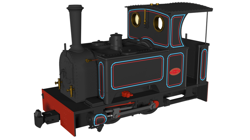 Kerr Stuart 'What If' Short Tank Sirdar - Penrhyn Lined Black - DCC Fitted - Rapido Trains - 986701
