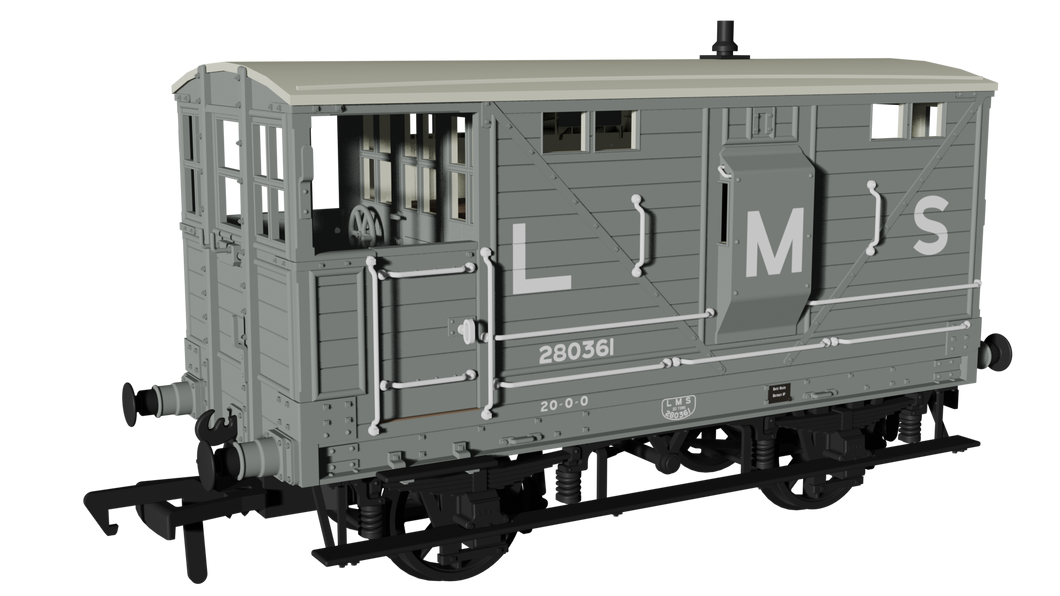 LNWR D17b Brake - LMS (pre-36) No.280361 - Rapido Trains - 987004