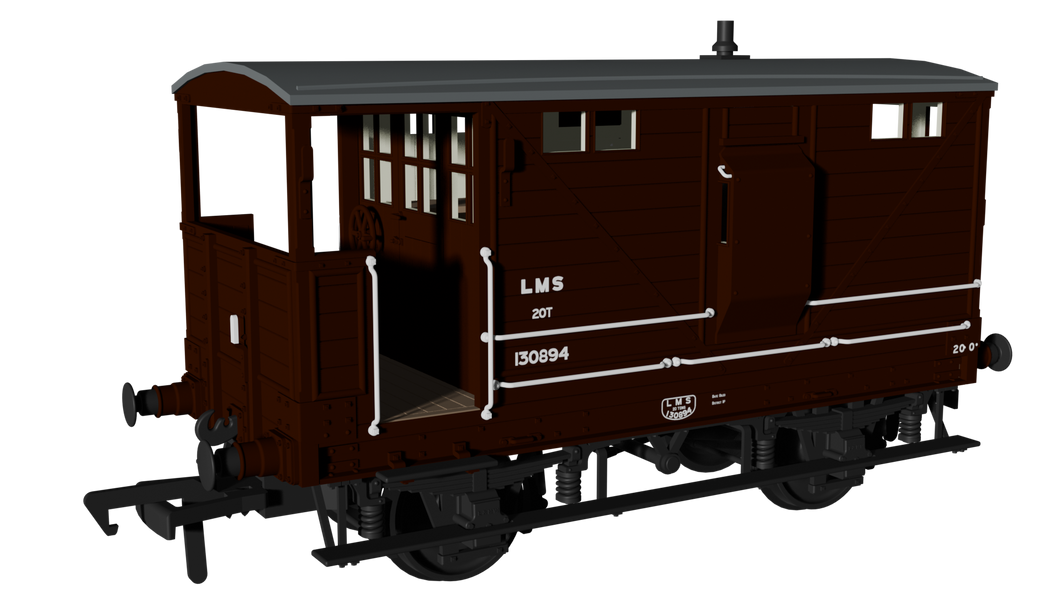 LNWR D17b Brake - LMS (post-36) No.130894 - Rapido Trains - 987005