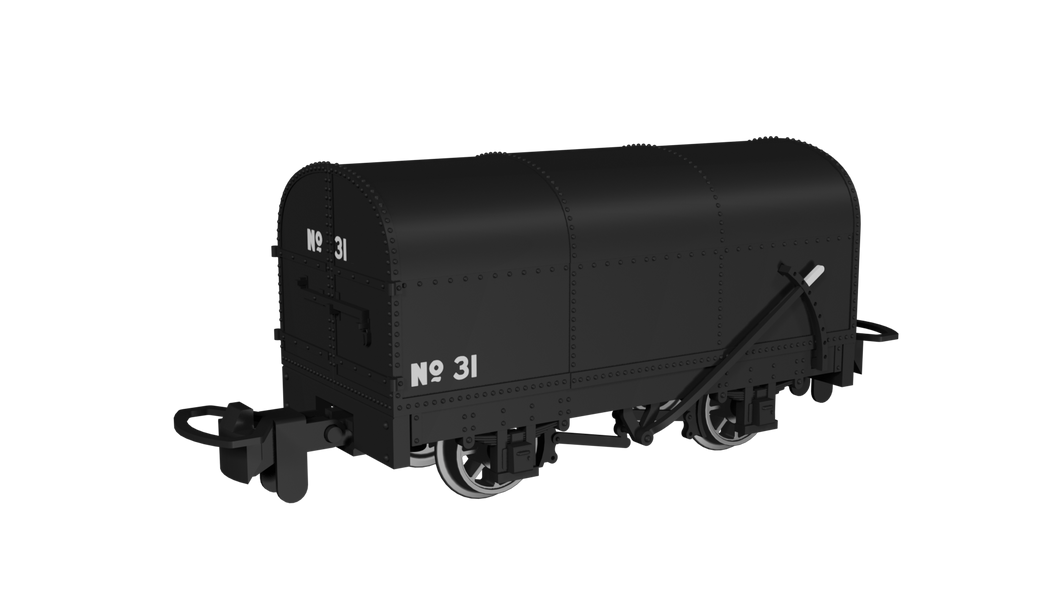009 Gunpowder Van -  Plain Black No.31 - Rapido Trains - 990201