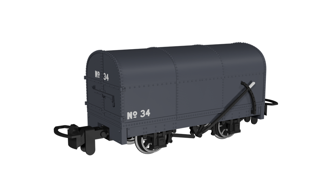 009 Gunpowder Van -  Plain Dark Grey No.34 - Rapido Trains - 990203